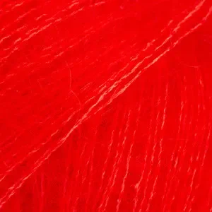 Drops Kid-Silk Garn Unicolor 61 Stark Röd Expressleverans