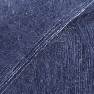 Drops Kid-Silk Garn Unicolor 28 Marinblå Nyhet