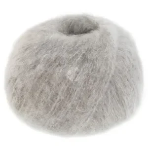 Premium Lana Grossa Mohair Moda Garn 17 Ljusgrå