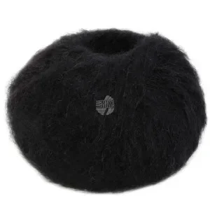 Begränsat erbjudande Lana Grossa Mohair Moda Garn 16 Svart