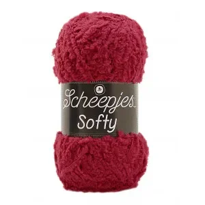 Erbjudande Scheepjes Softy Garn Unicolor 490 Röd