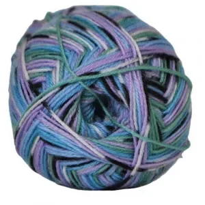 Hjertegarn Aloe Sockwool Strumpgarn 5020 Lila/Grön/Blå Populär