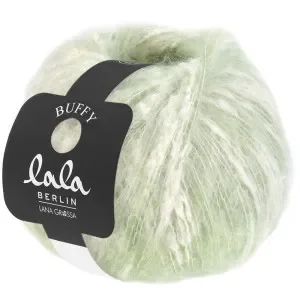 Lana Grossa Lala Berlin Buffy Garn 04 Pastellgrön/Råvit Populärt val