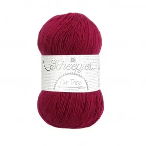 Fri frakt Scheepjes Our Tribe Garn Unicolor 877 Raspberry Radiance