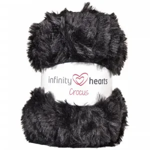 Erbjudande Infinity Hearts Crocus Pälsgarn 18 Svart