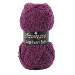 Fri frakt Scheepjes Sweetheart Soft Garn Unicolor 14 Lila