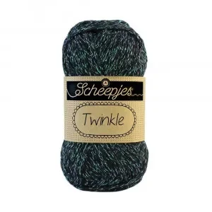 Scheepjes Twinkle Garn Glimmer 903 Svart Nyhet
