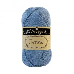 Scheepjes Twinkle Garn Mica 909 Denim Blå Outlet