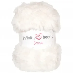 Rabatt Infinity Hearts Crocus Pälsgarn 01 Vit