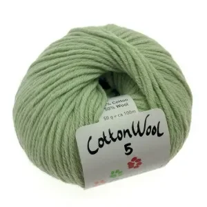 Snabb leverans Gepard Garn CottonWool 5 Unicolor 810 Skir Grön