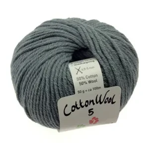 Trygg betalning Gepard Garn CottonWool 5 Unicolor 724 Petrol Grå