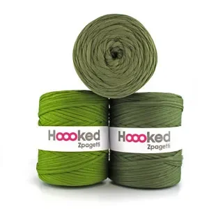 Billigare Hoooked Zpagetti Trikågarn Unicolor 50 Oliv Nyanser 1 st.