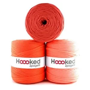 Rabatt Hoooked Zpagetti Trikågarn Unicolor 09 Orange Nyanser 1 st.