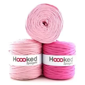 Premium Hoooked Zpagetti Trikågarn Unicolor 05 Rosa Nyanser 1 st.