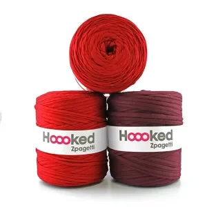 Endast denna vecka Hoooked Zpagetti Trikågarn Unicolor 51 Bordeaux Nyanser 1 st.