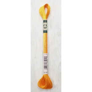 Begränsat erbjudande DMC Mouliné Satin Floss Broderigarn 741 Solgul