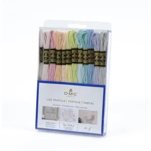 DMC Mouliné Broderigarn Förpackning 12 Färger Pastell Snabb frakt