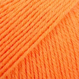 Drops Fabel Garn Unicolor 119 Elektrisk Orange Extra rabatt