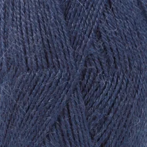 Drops Alpaca Garn Unicolor 5575 Marinblå Expressleverans