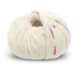 I lager Du Store Alpakka Sterk Garn 923 Natur/Rosa Print