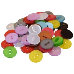 Säker betalning Infinity Hearts Knappar Akryl Ass. färger 19mm – 50 st.