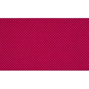 Nedsatt pris Minimals Bomullspoplin Tyg Print 417 Small Dot Fuchsia 145cm – 50cm