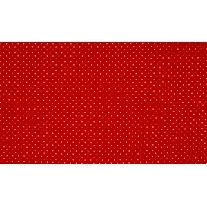 Minimals Bomullspoplin Tyg Print 415 Small Dot Red 145cm – 50cm Outlet