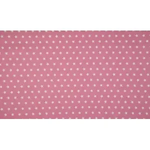Minimals Bomullspoplin Tyg Print 113 Star Old Rose 145cm – 50cm Kundfavorit