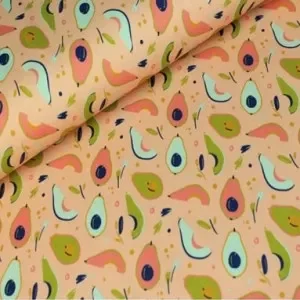 Bomullsjersey Print Tyg 150cm 006 Frukt – 50cm Billig