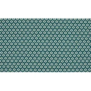 Nyhet Minimals Bomullspoplin Tyg Print 6 Flower Petrol 145cm – 50cm