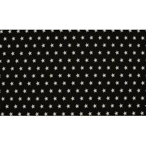 Trygg betalning Minimals Bomullspoplin Tyg Print 169 Star Black/White 145cm – 50cm