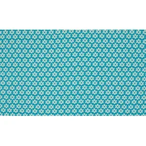 Minimals Bomullspoplin Tyg Print 4 Flower Aqua 145cm – 50cm Fri frakt