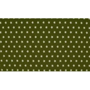 Minimals Bomullspoplin Tyg Print 125 Star Khaki 145cm – 50cm Begränsat antal