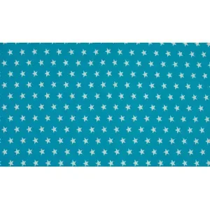 Begränsat erbjudande Minimals Bomullspoplin Tyg Print 104 Star Aqua 145cm – 50cm