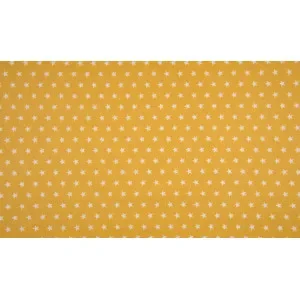 Minimals Bomullspoplin Tyg Print 183 Star Ochre 145cm – 50cm I lager