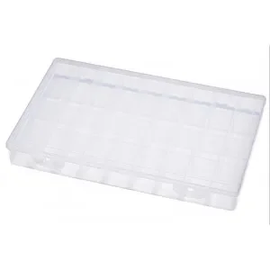 Sortiment Låda Plast Transparent 37,5x23x4,5cm – 36 fack Sista chansen