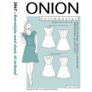 ONION Snittmönster 2067 Retroklänning med Skört Str. XS-XL Snabb leverans