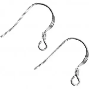 Köp online Fransk öronkrok, L: 14 mm, 5 par, sterlingsilver