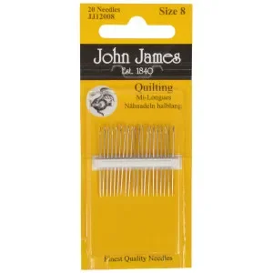 John James Quiltnålar Korta strl. 8 – 20 st. Fri frakt