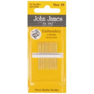 John James Broderinålar strl. 10 – 16 styck Fynd