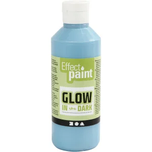 Köp nu Självlysande färg, fluorescerande Ljusblå, 250ml/ 1 flaska.