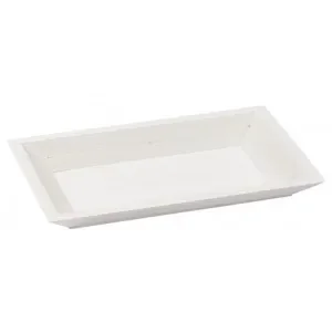 Träbricka Vit 25x16x3cm – 1 st risnedsättning