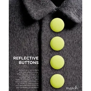 Outlet SeeMe Reflexknappar Rund Neongul 28mm – 4st