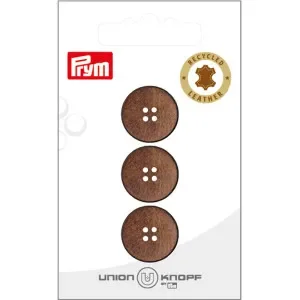 Begränsat erbjudande Prym Läderknapp Brun 18 mm – 3 st.