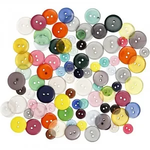 Kundfavorit Assorterade Knappar 12-18-20 mm – 100 st.