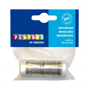Playbox Metalltråd/Metallwire Silver 0,3mm 80m Erbjudande