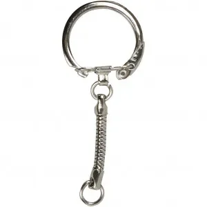 Nyckelring med kedja, dia. 2,3 cm, L: 6 cm, 25 st. Säker betalning