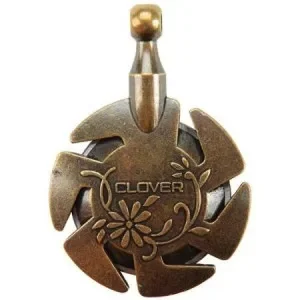 Clover Garn Cutter 3,5 cm Antik guld Snabb leverans