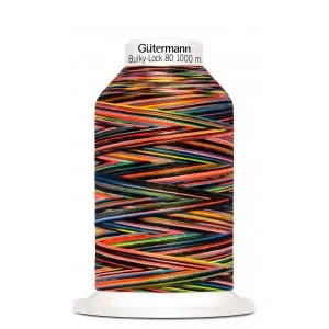 Köp nu Gütermann Bulky-Lock 80 Multi Svart/Neon Sytråd Polyester 9842 – 1000m