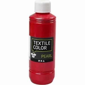 Textilfärg, pärlemor, röd, 250 ml/ 1 flaska Beställ nu